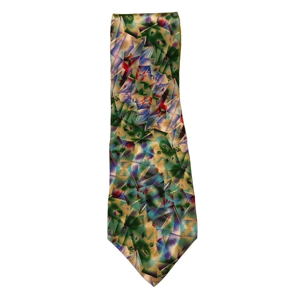 J. Garcia Stonehenge Collection Four Facets 1 Silk Colorful Tie